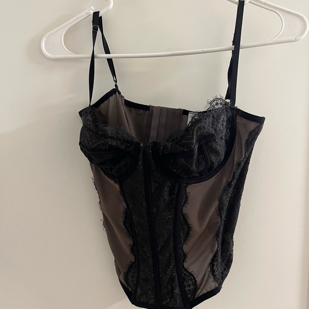 UO out from under black and Frey corset